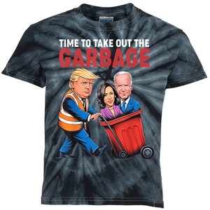 Funny Trump Time To Take Out The Garbage Kids Tie-Dye T-Shirt