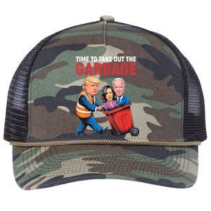 Funny Trump Time To Take Out The Garbage Retro Rope Trucker Hat Cap