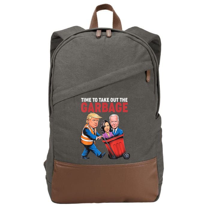 Funny Trump Time To Take Out The Garbage Cotton Canvas Backpack