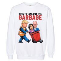 Funny Trump Time To Take Out The Garbage Garment-Dyed Sweatshirt