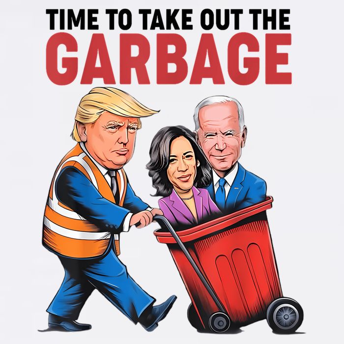 Funny Trump Time To Take Out The Garbage Garment-Dyed Sweatshirt