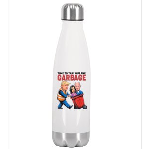 Funny Trump Time To Take Out The Garbage Stainless Steel Insulated Water Bottle