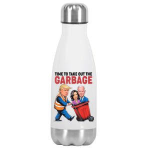 Funny Trump Time To Take Out The Garbage Stainless Steel Insulated Water Bottle