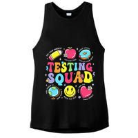 Funny Teacher Test Day Motivational Teacher Testing Squad Ladies PosiCharge Tri-Blend Wicking Tank
