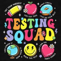 Funny Teacher Test Day Motivational Teacher Testing Squad Ladies PosiCharge Tri-Blend Wicking Tank