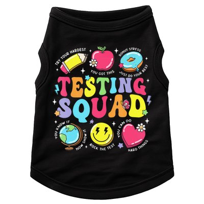 Funny Teacher Test Day Motivational Teacher Testing Squad Doggie Tank
