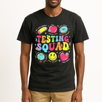 Funny Teacher Test Day Motivational Teacher Testing Squad Tall T-Shirt