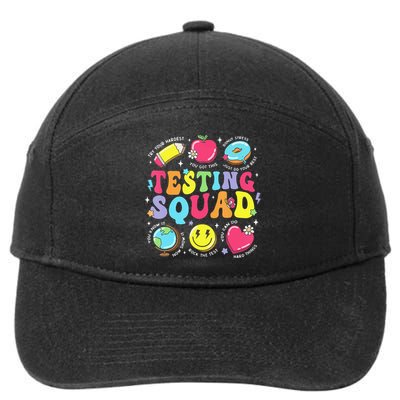 Funny Teacher Test Day Motivational Teacher Testing Squad 7-Panel Snapback Hat