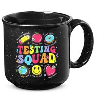 Funny Teacher Test Day Motivational Teacher Testing Squad 15oz Campfire Ceramic Mug