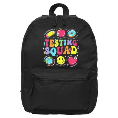 Funny Teacher Test Day Motivational Teacher Testing Squad 16 in Basic Backpack