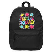 Funny Teacher Test Day Motivational Teacher Testing Squad 16 in Basic Backpack
