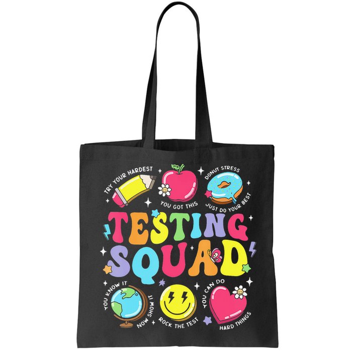 Funny Teacher Test Day Motivational Teacher Testing Squad Bag