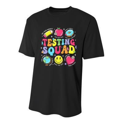 Funny Teacher Test Day Motivational Teacher Testing Squad Youth Performance Sprint T-Shirt