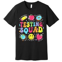 Funny Teacher Test Day Motivational Teacher Testing Squad Premium T-Shirt
