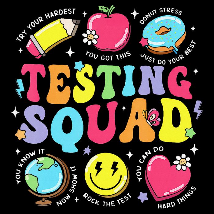 Funny Teacher Test Day Motivational Teacher Testing Squad Premium T-Shirt