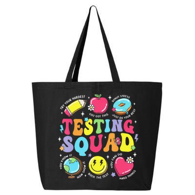 Funny Teacher Test Day Motivational Teacher Testing Squad 25L Jumbo Tote