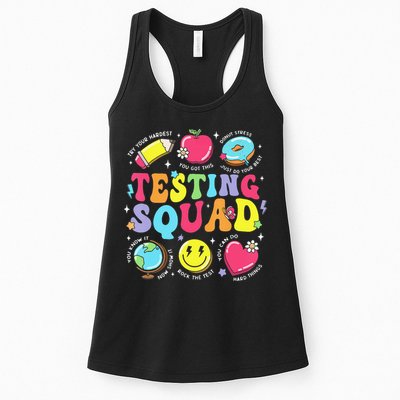 Funny Teacher Test Day Motivational Teacher Testing Squad Womens Tank Top