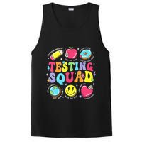 Funny Teacher Test Day Motivational Teacher Testing Squad PosiCharge Competitor Tank