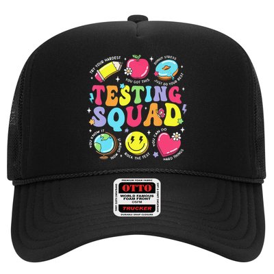 Funny Teacher Test Day Motivational Teacher Testing Squad Trucker Hat