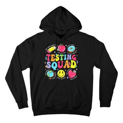 Funny Teacher Test Day Motivational Teacher Testing Squad Tall Hoodie
