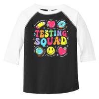 Funny Teacher Test Day Motivational Teacher Testing Squad Toddler Fine Jersey T-Shirt