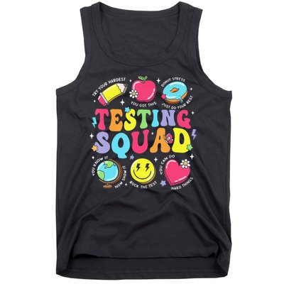 Funny Teacher Test Day Motivational Teacher Testing Squad Tank Top