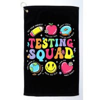 Funny Teacher Test Day Motivational Teacher Testing Squad Golf Towel