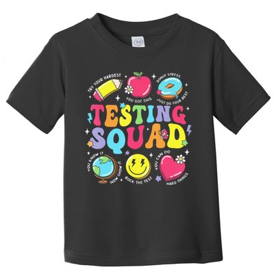 Funny Teacher Test Day Motivational Teacher Testing Squad Toddler T-Shirt