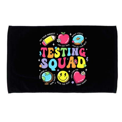 Funny Teacher Test Day Motivational Teacher Testing Squad Microfiber Hand Towel