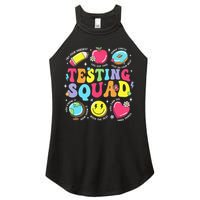 Funny Teacher Test Day Motivational Teacher Testing Squad Women's Perfect Tri Rocker Tank