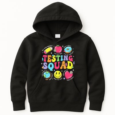Funny Teacher Test Day Motivational Teacher Testing Squad Kids Hoodie