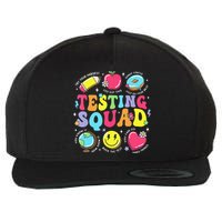 Funny Teacher Test Day Motivational Teacher Testing Squad Wool Snapback Cap