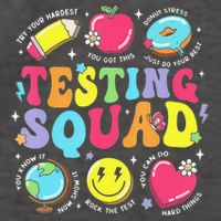 Funny Teacher Test Day Motivational Teacher Testing Squad Vector Backpack