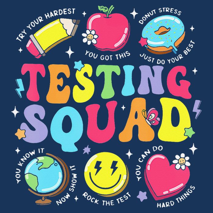 Funny Teacher Test Day Motivational Teacher Testing Squad Infant Baby Jersey Bodysuit
