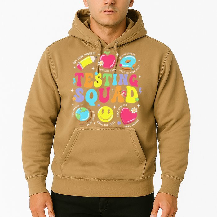 Funny Teacher Test Day Motivational Teacher Testing Squad Hoodie