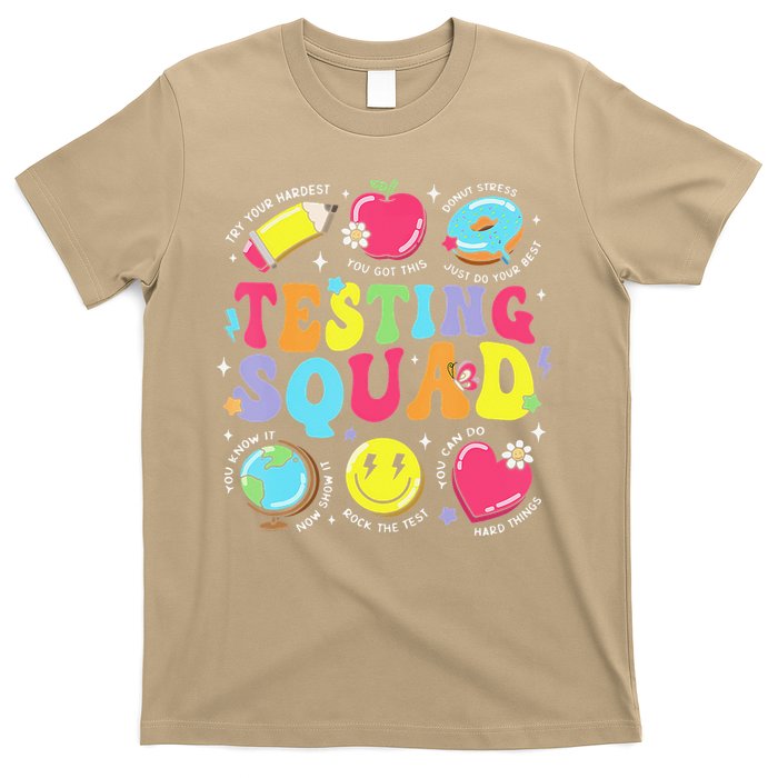 Funny Teacher Test Day Motivational Teacher Testing Squad T-Shirt