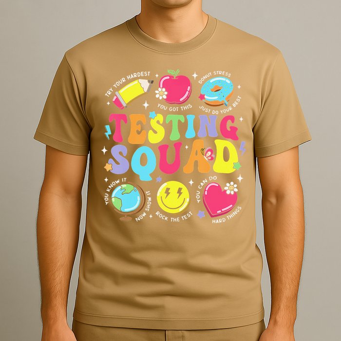 Funny Teacher Test Day Motivational Teacher Testing Squad T-Shirt