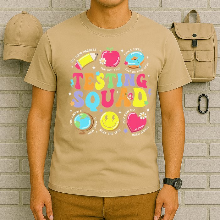 Funny Teacher Test Day Motivational Teacher Testing Squad T-Shirt