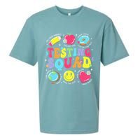 Funny Teacher Test Day Motivational Teacher Testing Squad Sueded Cloud Jersey T-Shirt