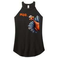 Funny Thanksgiving Turkey Moo IM A Cow Gift Women's Perfect Tri Rocker Tank