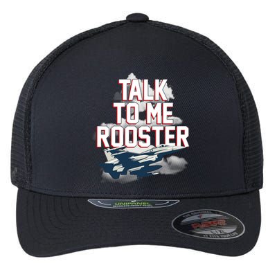 Funny Talk To Me Rooster Flexfit Unipanel Trucker Cap