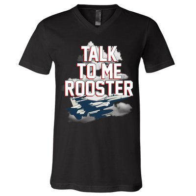 Funny Talk To Me Rooster V-Neck T-Shirt