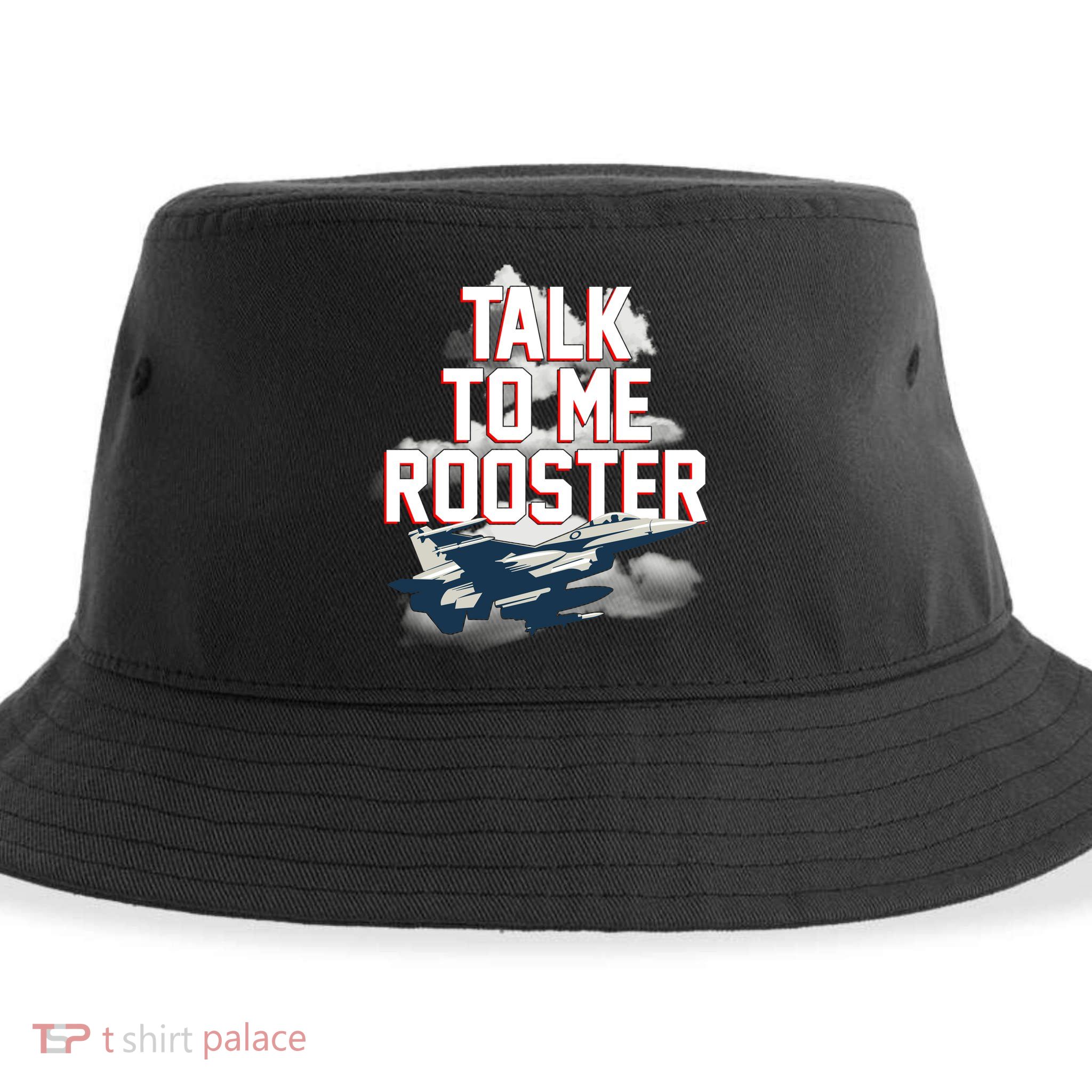 Funny Talk To Me Rooster Sustainable Bucket Hat