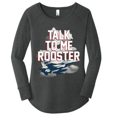 Funny Talk To Me Rooster Women's Perfect Tri Tunic Long Sleeve Shirt
