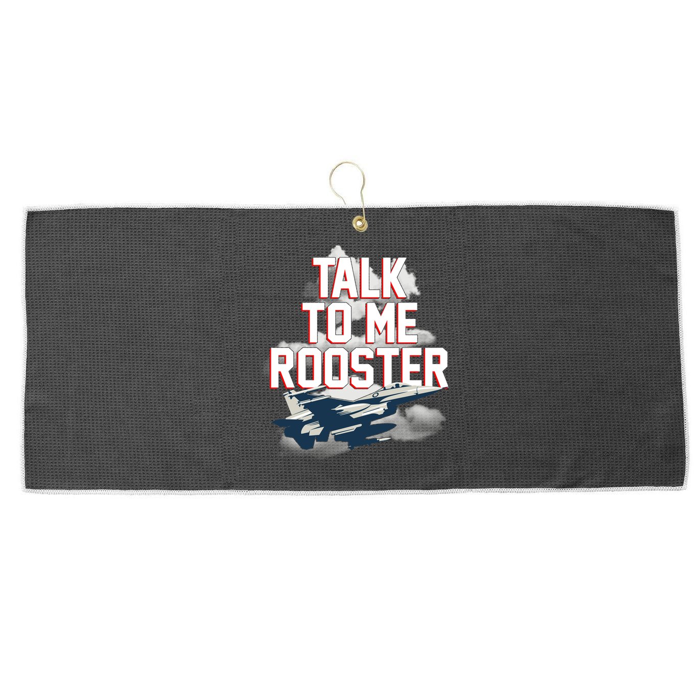 Funny Talk To Me Rooster Large Microfiber Waffle Golf Towel