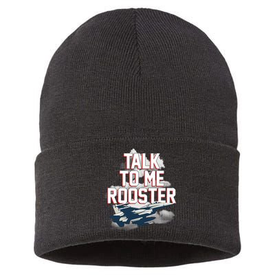 Funny Talk To Me Rooster Sustainable Knit Beanie