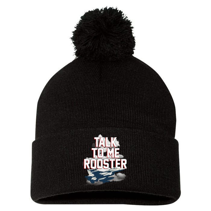 Funny Talk To Me Rooster Pom Pom 12in Knit Beanie