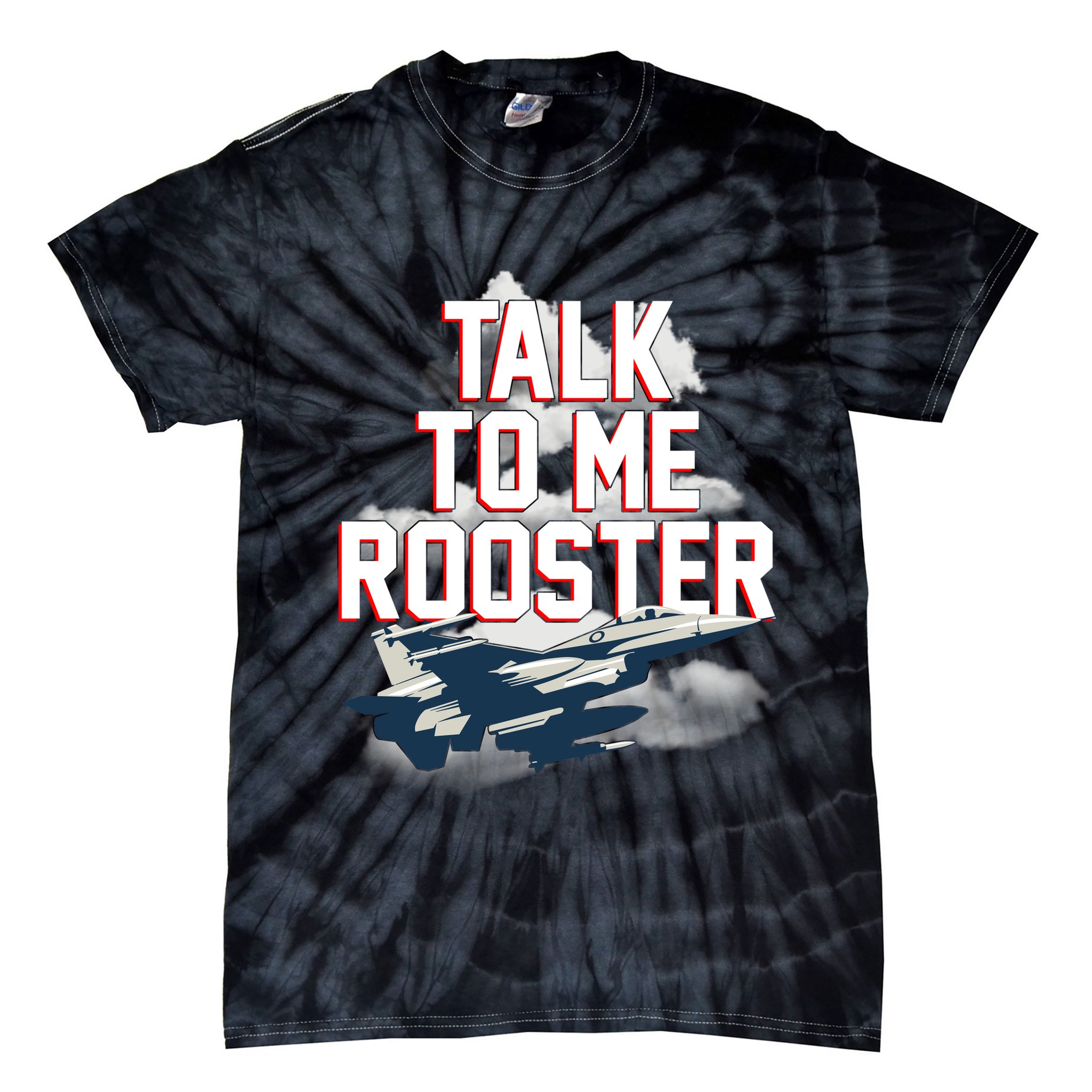 Funny Talk To Me Rooster Tie-Dye T-Shirt
