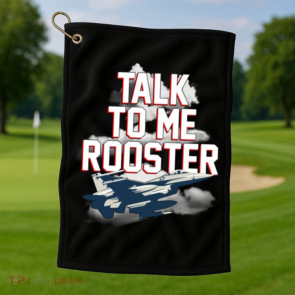 Funny Talk To Me Rooster Golf Towel