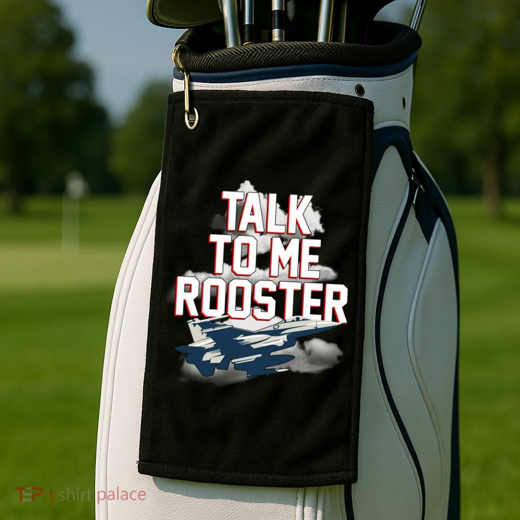 Funny Talk To Me Rooster Golf Towel